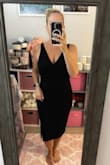 If you're looking for a little black dress, look no further! This dress fits incredibly well. It's form fitted without being too tight or constricting. It has a nice little stretch to it. I can't wait to wear this out to dinner for my 25th anniversary next month! - Christine B.