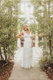 I absolutely love this dress! I bought it for my wedding in South Carolina and it was just perfect. It's light and romantic and very comfortable. I am 5'6 and about 145lbs and got a medium. It's long, but with heels I was fine. I had to pick up the hem a few times but it wasn't an issue at all. This is a beautiful dress! - Kelly H.