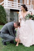 Bought these for my wedding. I wanted something simple and elegant. I am SHORT so these helped out a lot. I am a dancer and choreographed our first dance and I was able to complete it in these shoes. I did break them in just to be sure they were set for the wedding day! - Caitlin L.