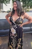 Wore this dress to a black tie optional wedding. It was perfect! I didn't have to alter it wearing 2 inch heels. Back is low so I wore pasties and it worked out great! The material hangs beautifully and feels/looks more expensive than it is. Loved it! - Tanna C.