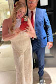 This was perfect for our Vegas Vow Renewal! The size (L) was true to size and very comfortable. I was able to wear cute, average size heels and the length was perfect. - Amanda S.