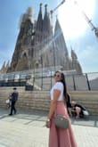 I wore this on my trip this summer to Barcelona. It does wrinkle easily, but the cut and color are beautiful. - Madison H.