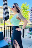 Fits great, versatile style. The material is nice, not too thin. I've gotten compliments every time I wear it - Nichole S.