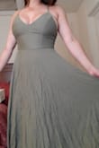 Love this dress! Usually I have trouble with mid length dresses being too long on me, but this falls perfectly below the knee. The adjustable waist makes this very flattering, my only problem is not quite enough boob space but that's a pretty common thing for me. Highly recommend, I feel so good in this! - Lynne O.