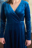 Brought for a wedding. Originally ordered a large but it was too small, tight across the shoulders and arms. I carefully read Lulus return and exchange policy before ordering and knew the rules. I made sure to try it on in a room without fuzzies, hairs, or anything that would tamper an exchange. Exchange was successful and the XL fits! I wear size 12. The fabric is soft and the color is stunning. Can't wait to wear it to a wedding. - Meghen V.