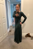 No words for how much I love this dress! I've been eying it for a while but now finally have a real reason to need a long sleeve dress - Alaskan cruise next month. I can't wait to wear it for that and then over the winter. It's SOOOOO soft and the slit isn't too high for me (and I'm conservative with slits). The only thing is the material is a little unforgiving. So I've gotta make sure I keep up the workouts prior to wearing it! But It's so pretty and so incredibly comfortable! - Kasi H.