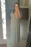 I adored this dress, however being 5'4", even in heels the dress was too long (in that it touched the floor). I personally didn't want the dress to be able to touch the ground, but if you dont mind then otherwise its perfect. I got it hemmed in the pictures. - Parisa A.