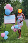 This dress was the perfect fit for my baby's gender reveal party. It's soft and hugs the body right. However, there isn't enough support in the chest area, and the straps are not very strong enough so be careful when adjusting. I also had a little help to push me up so my girls look good. Other than that, the dress is hit. - Albertine J.