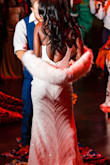 I got this dress as my back up reception dress. I ended up wearing it and I'm glad that I did. It stretches so it's was to dance in. The sequins adds glamor and I got so many compliments. - Albertine J.