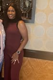 Wore this to a work dinner and it was perfection. I love the way it fits. I purchased the black and burgundy color. They are my favorite jumpers - KK I.