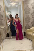 This dress is absolutely stunning. Had to hem it and tighten the shoulder strap. Typically necessary depending on your height and heel size. Received many compliments. - Kelly A.