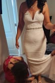 Absolutely love this dress!!! The best decision I made. Fits like a glove, perfect for beach, elopement or small ceremony. Honestly, I can't say enough great things about this dress.
Buy it!! - Maria T.