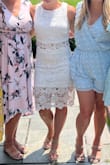 I ordered this dress for my bridal shower and wanted this dress to work for me and so glad it did! I LOVE this dress and so did everyone else. I never received so many compliments in my life over a dress I was wearing. I loved that its two piece, I am a little on the short torso side but it still showed it was a two piece nicely. - Sara M.