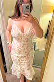The description said it would fit a little loose but form fitting and it was absolutely perfect! This was my dress for my wedding reception as the bride and I got so many compliments it was amazing! I was able to dance and everything! - Claire