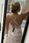 Love the color! Perfect fit on my bust! It's a little longer for my high but it's ok! The quality is great, I highly recommended love it! The back is beautiful! - Giovanna B.
