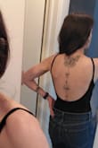 Admittedly I was reluctant to get this because there were a lot of negative reviews about the straps being weirdly long. But I have been looking for a higher neck ultra low back bodysuit for awhile (most seem to be deep plunge in the front which I didn't want) so I saved it in my cart. I noticed that most of the negative reviews were about a different color (the black one seemed to have more posi and neutral reviews) and then Lulu's changed the name of it to "upgraded" so I was hopeful they addressed the design flaws. I did size down to be safe, and I'm glad I did. Fits perfectly, material isn't too thin and it's very comfortable. Definitely one of my favorite purchases from this site! - Lauren M.