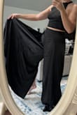 I really really wanted to love this, but it is just really bad on me. I don't know if I thought buying it would make me tall and skinny like the model but I am not even sure I'd love it then. There is SO much fabric on each leg that wraps around and the length feels like it goes on forever. I bought it for upcoming engagement photos but it is a dud. Unfortunately, it was final sale so no returns - Kacey S.