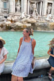 Took this dress on holiday in Italy. Loved the European Mediterranean vibe to the dress. The material is a bit rougher then I expected but the texture also gives the dress it's look. Overall, super cute! - Michaela R.