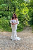 We made last minute plans, so I needed a dress and fast. I used the reviews to find someone similar in size and crossed my fingers...it fit perfectly! I received it in 2 days! Perfect for outdoor weddings, lightweight and has enough stretch to not need alterations. I'm taking it with me to the beach for pics as well and know it will look beautiful. I love it! - STEPHANIE D.