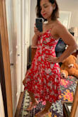 Fit exactly how I expected, beautiful for any summer occasion, can dress it up or down. Im bottom heavy with a smaller upper body so this kind of dress was perfect in the small for me. - Ada T.