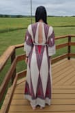 Nice fit, flowy thin material, unfortunately the red dye bleeds into the white. I washed in cold water on delicate and hung dry. Very disappointing. - Kilene H.