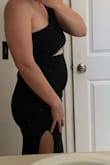 I think it was comfortable and I love the dress but the tightness on me ended up showing off my post-part belly. The chest didn't fit right and it highlighted my arms more than I'd like. Best to be slightly more petite for this one or have a flat tummy. - Danielle H.