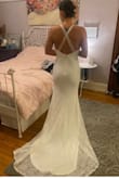Tried this on and was so nervous but it's just perfect! The pics do not do this dress justice! I will upload pictures after my wedding ;) - Marisa B.