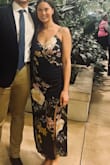 So pretty! Got tons of compliments at a wedding with this one. The satin is so flattering and the floral pattern is chic and pretty. Love! - Kayla F.