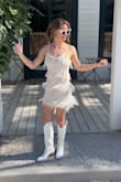 This dress was so cute and it was perfect for my bachelorette! The fit was great and I got so many compliments! - Avery R.