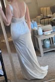 I think I'm just not a fan of this fabric. It really highlighted my stomach, which was extremely unflattering. I was hoping to wear this for my wedding reception, but I'd never feel comfortable wearing this if I was bloated/just ate lol. Also, the straps felt wrong and loose. They wouldn't really stay up. Also, the way the fabric hugs the butt is weird. It really highlights each individual butt cheek. - Haley H.