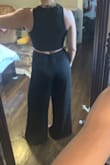 Feels like I'm wearing pj's out of the house and I love it! I bought in a S originally, which is my usual size, but exchanged it for a medium because I wanted them to be a tad looser and long. I have an athletic build with a booty so either could work but I liked that the M was a little looser on the waistband too. I also like my pants to almost touch the ground. Great quality fabric. - Eli M.