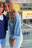 I bought this for a girls trip to Nashville, I do wish it was made in an XS, much loser fit than the model in the picture. A tad bit too over sized for my liking but I've worn this non stop since purchasing, this jacket has made this the summer of the Canadian tuxedo for me. I love the distressed look. Wish I had better pictures but if you're on the fence; just buy it!! Also super soft - Raelene S.