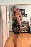 This dress is gorgeous. So flattering I love that the straps are adjustable. I whole-heartedly recommend. - Abby A.