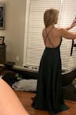 This dress fits perfectly. Looks elegant. The fabric looks very high-end in person. Had length altered. 5 stars! Love this dress. - Dotty G.