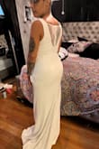 The dress fits well and skims the body, very flattering! - Mahasin C.
