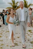 I wore this for my beach wedding - a very last-minute purchase. I tried it on 3 days before the wedding and it was perfect! True to size fit. Why 4 stars: My only qualm is the lack of a zipper. That just makes it annoying to put on and off if you did your hair. - Francesca U.