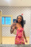 I love this dress! The color is more vibrant in person and the dress falls at the right spot at the knees. Not too short but not too long! I received many compliments on this dress. :) - Liberty B.