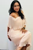 Perfect fit. Great material. Wore it for my 50th bday and everyone loved the dress and the color! - ROSEMARY F.