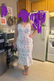 This dress is made really well! I will have to take it in a bit in the chest area. I have wide hips and a small waist and boobs so it's hard to find dresses that fit everywhere perfectly! My fiancé loves it! Can't wait to wear it to my shower! - Brittany M.