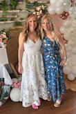I wore this dress to my bridal shower and a photo shoot. I ordered a small and medium and kept the small. It was perfect to both occasions. By the end of the day the strings in the back of the dress were digging into my skin by still not a reason not to get this dress.  The length of this dress is perfect to pair with fun shoes! - Karen S.