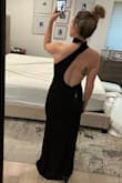 Wore this to a black-tie optional wedding and was soo happy with this dress! It fit like a glove but also didn't feel like I had to suck in the whole night. So comfy and got so many compliments. Also, the back was so unique. This dress has made me a HUGE fan of Lulus, and you can't beat the price. - Aubree S.
