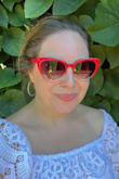 I am so in love with these sunglasses. They're retro and sophisticated yet modern, too. They look good with anything and level up even more with a red lip. I usually cheap out on sunglasses and these weren't expensive, but they are good quality for a few more dollars than I'd usually spend. Such a good purchase! - Stacey S.