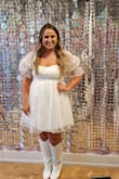 I purchased this for my daughter for her Bachelorette Party after she had ordered several dresses and returned them. She loved it and it fit perfectly! She was gorgeous! - Shelley M.