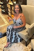 This dress has stretch and fit perfectly, some sequins fell off by the end of the night but it came with extra so I can fix it and wear it again&I got many compliments all night. - Monica A.