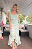 I loved the dress! I read the reviews and sized up. Fits perfectly in the hips but was too big in the bust. I crossed the straps in the back and then tied them to help. Overall, very happy with the dress. - Erica G.