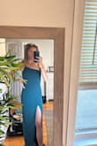 Absolutely beautiful dress; A great material, hugs the body comfortably, and falls naturally. Excellent for slender/athletic build. Finally, a formal gown that compliments the curveless crowd! Perfect length with heels! - Paige F.