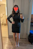 I got this dress for a friend's wedding last fall. It was absolutely perfect. Because I have a bigger bust, the dress was a little loose around the waist. But it still looks fabulous and it's my go-to wedding dress now; I've worn it to at least two other weddings and events since. It's stretchy enough to be really comfortable but the lace sleeves make it so gorgeous! Would definitely recommend! - Rebecca M.