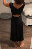 This fits really well. It's very comfortable. I washed it once so far and hung it to dry and it still looks nice. I think I need to cut the tag out so it doesn't show. I do wish it were a little shorter but I can always hem it if I feel like - Caroline M.