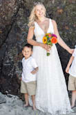 I bought this dress for a beach elopement and it worked out perfectly! Per the size estimator, I was a medium but ordered both sizes. The medium was way too big, small fit perfectly. So maybe size down if you use their estimator! I loved the detailing and cut of this dress. - Courtney B.