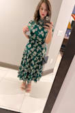 This dress was absolutely perfect to wear as a guest for a wedding! I received so many compliments all night long. The dress is a stunning emerald color with a perfect pattern. Modest, comfortable, and insanely beautiful. I would buy in all colors! - Stefanie J.